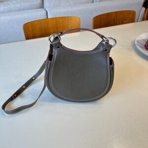 Behno Tilda Leather Saddle Bag Tilda Elephant Gray